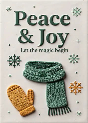 Pair Of Mittens, Christmas card cover