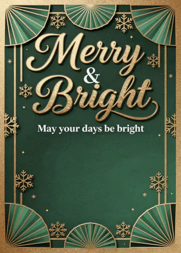 Art Deco Noel, Christmas card cover