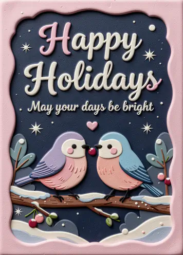 Tweet Tweet Christmas, Christmas card cover