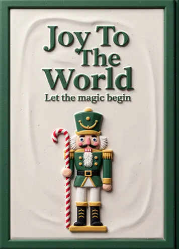 Nutcracker Charm, Christmas card cover