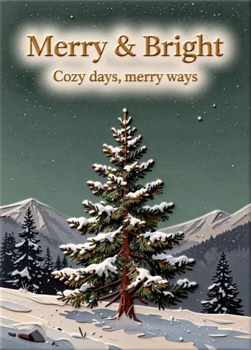 Forest Majestic, Christmas card cover