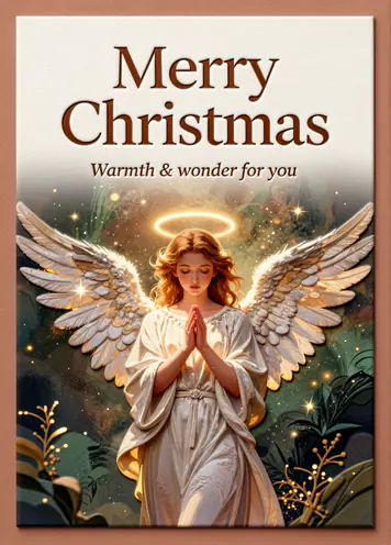 Angel Halo, Christmas card cover
