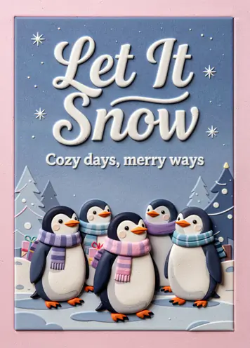 Penguin Parade, Christmas card cover