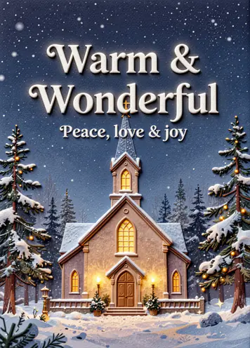 Midnight Service Lights, Christmas card cover