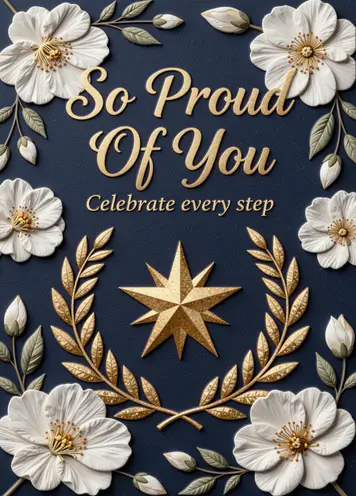 Laurel & Star, congratulations card cover
