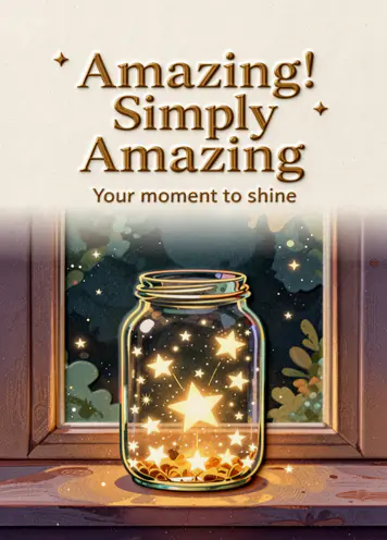 Stars In A Jar, congratulations card cover