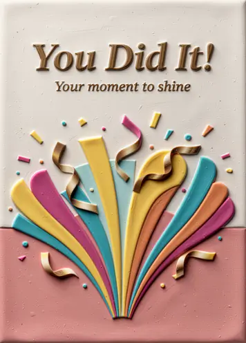 Confetti Burst, congratulations card cover