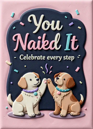 High Five Pups, congratulations card cover
