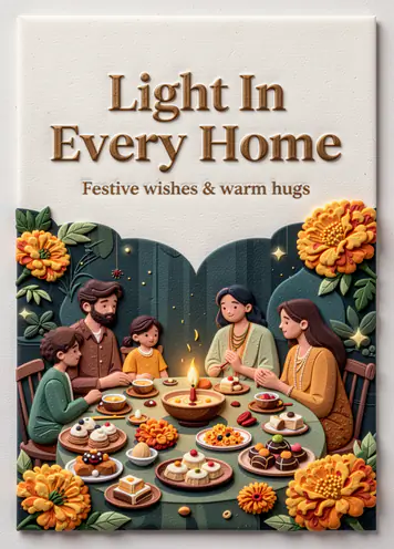 Turmeric & Sweets, Diwali card cover