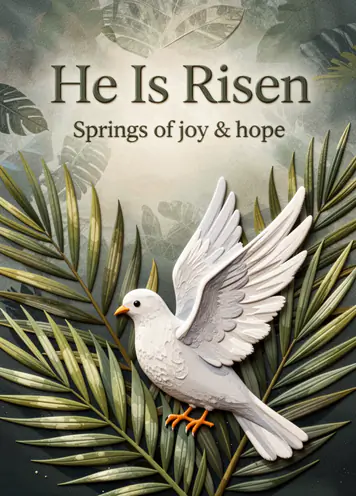 Palm & Dove, Easter card cover