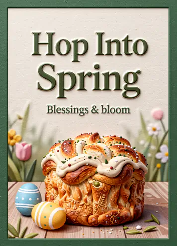Easter Bread, Easter card cover