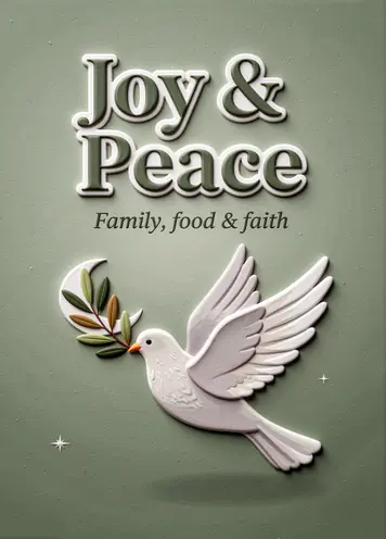 Peaceful Dove, Eid card cover