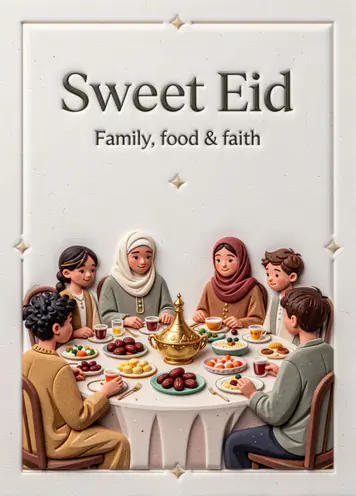 Feast Delights, Eid card cover
