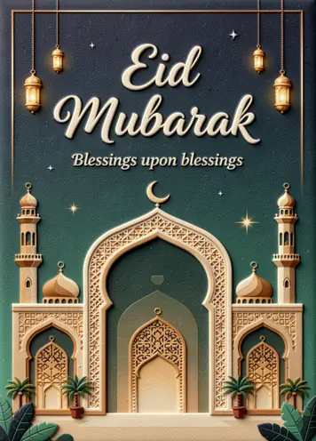 Mosque Arch, Eid card cover