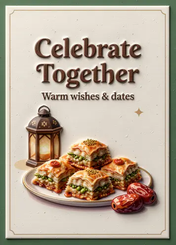 Gift Of Sweets, Eid card cover
