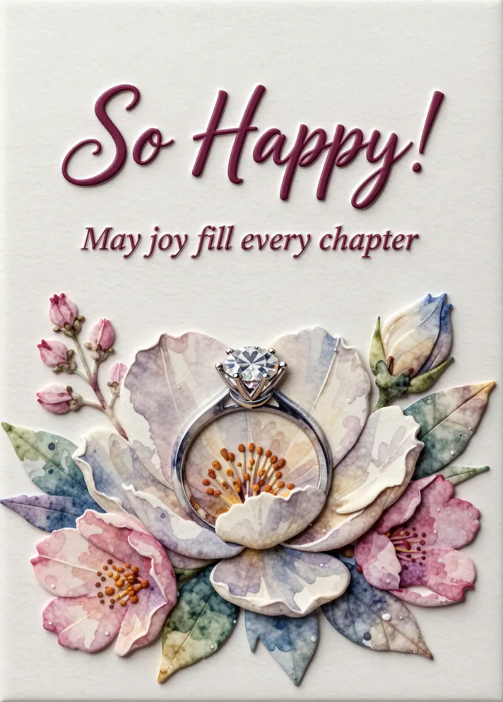 The Ring, engagement card cover