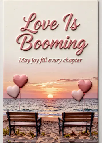 Sunset Dive, engagement card cover