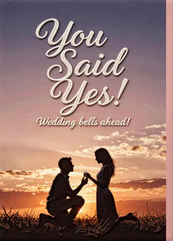 The Proposal, engagement card cover