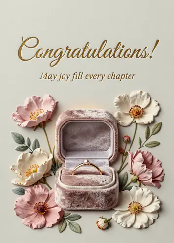 Blue Box, engagement card cover
