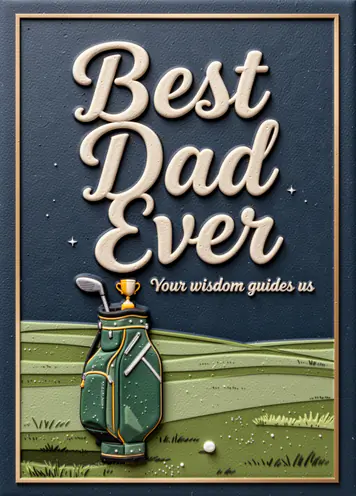Golf Glory, Father’s Day card cover