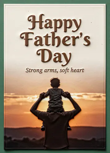 Hero Silhouette, Father’s Day card cover