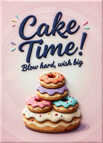 Donut Cake Swap, funny birthday card cover