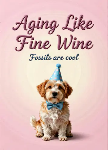 Birthday Suit Dog, funny birthday card cover