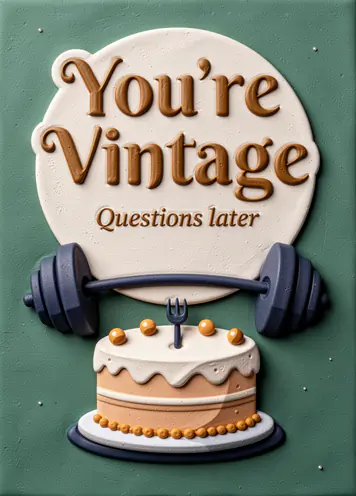 Gym Birthday Joke, funny birthday card cover