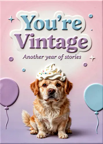 Whipped Cream Face, funny birthday card cover