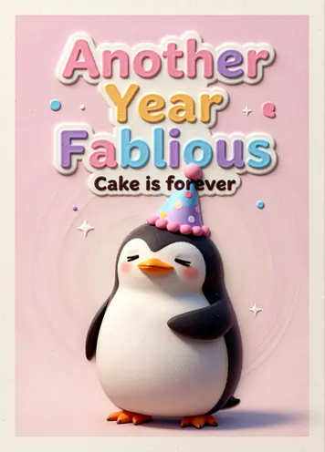 Party Hat Crisis, funny birthday card cover