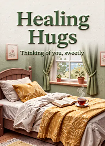 Rest Restore Rest, get well card cover