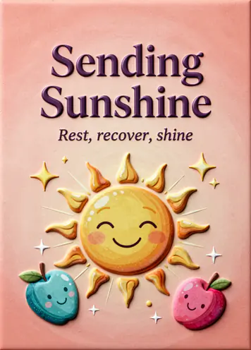 Vitamin Sunshine, get well card cover