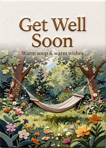 Garden Of Wellness, get well card cover