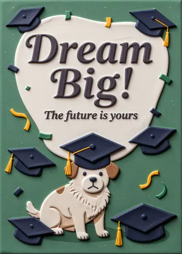 Confetti Caps, graduation card cover