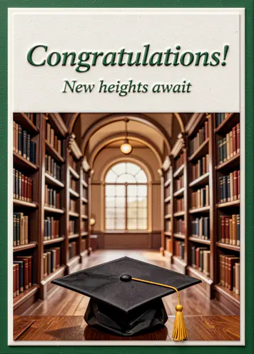Light At The End, graduation card cover