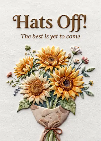 Bouquet Of Hope, graduation card cover