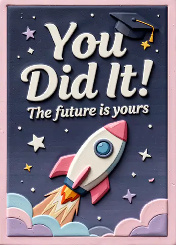 Rocket Scholar, graduation card cover