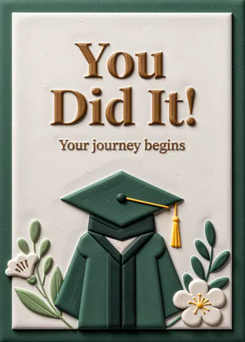 Capped & Gowned, graduation card cover