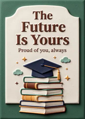 Books & Dreams, graduation card cover
