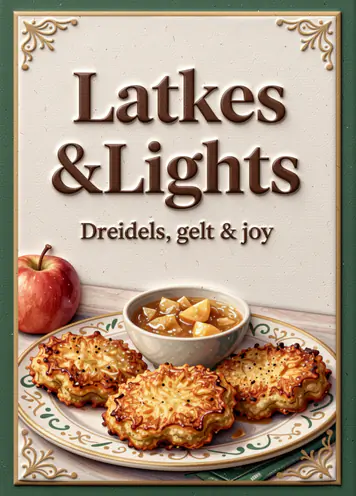 Latkes & Applesauce, Hanukkah card cover