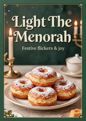 Sufganiyot, Hanukkah card cover