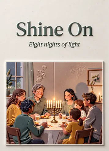 Hanukkah Family, Hanukkah card cover