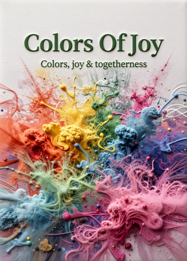 Color Explosion, Holi card cover