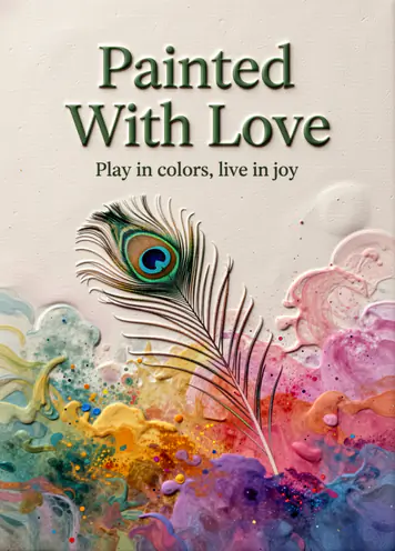 Peacock Feather, Holi card cover