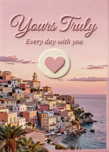 Amalfi Love, love card cover