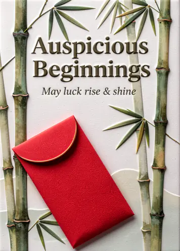 Bamboo Envelope, Lunar New Year card cover