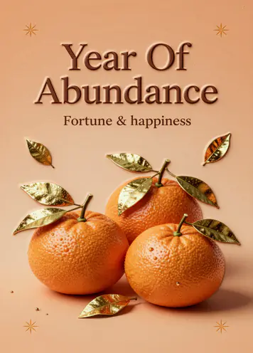 Tangerine Bounty, Lunar New Year card cover