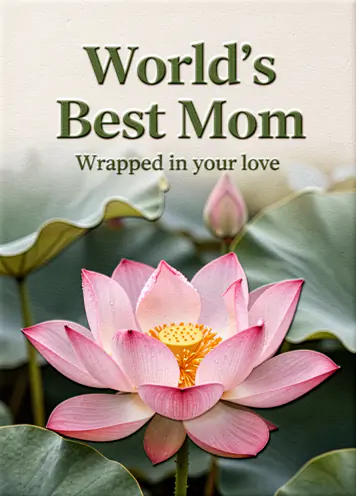 Lotus Love, Mother’s Day card cover
