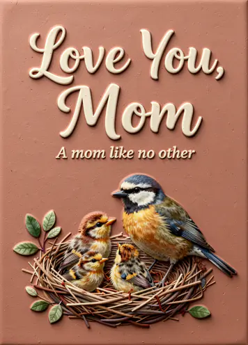 Mother Bird, Mother’s Day card cover