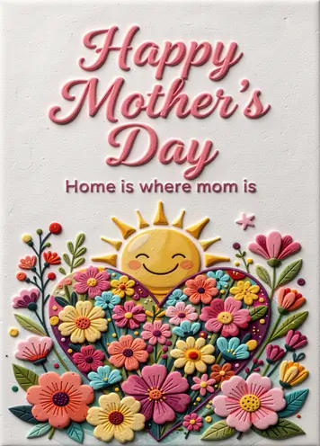 Sunshine Mum, Mother’s Day card cover